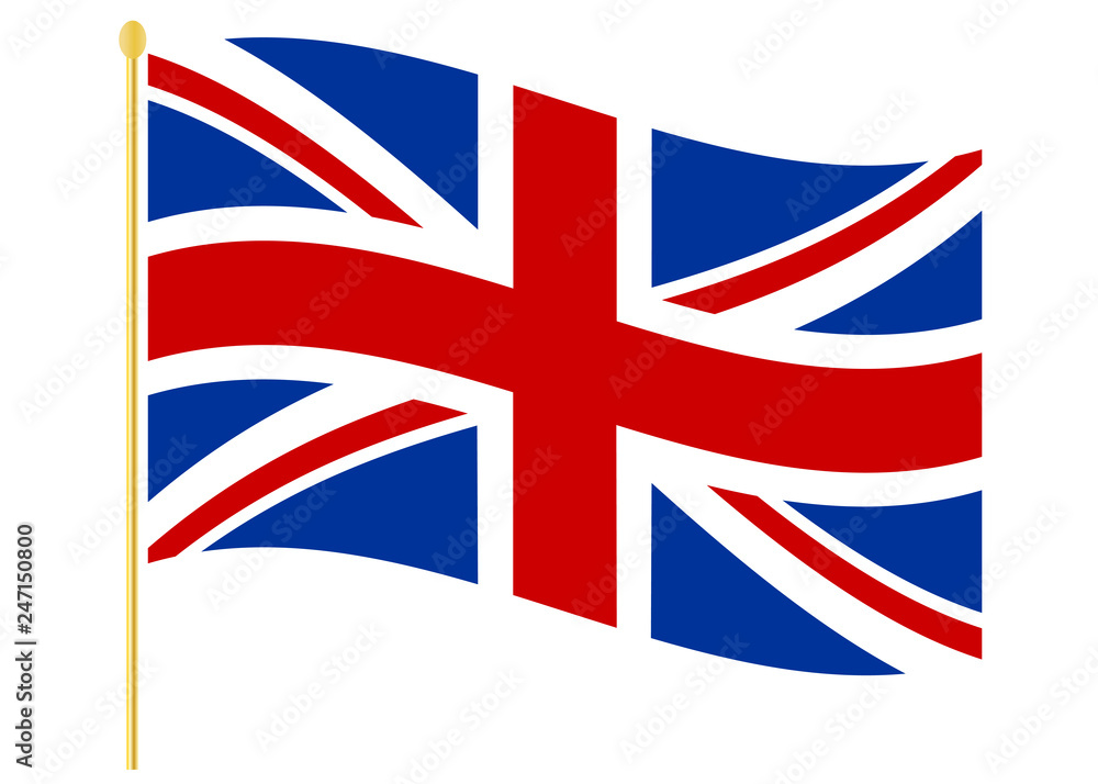 Fototapeta United Kingdom of great Britain and Northern Ireland flagpole