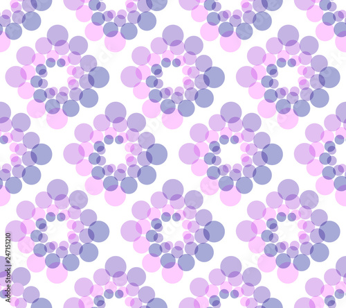 Seamless pattern. Purple Pink Violet Circles