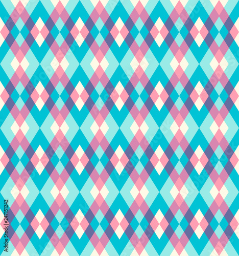 Seamless pattern. Pattern of rhombuses. Colorful lozenges