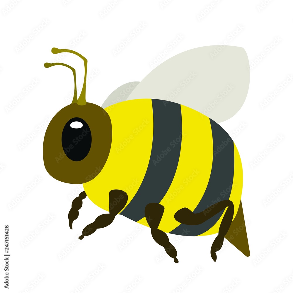 Bee emoji vector Stock Vector Adobe Stock