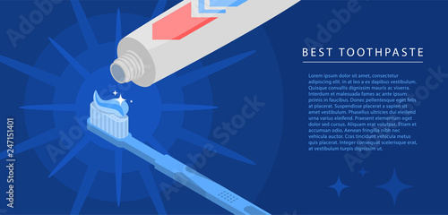 Toothpaste tube concept background. Isometric illustration of toothpaste tube vector concept background for web design