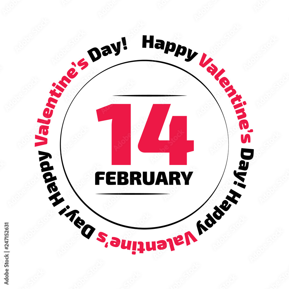 Valentine Day vector banner on the white
