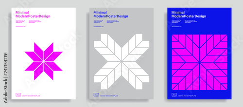 Design templates with simple geometric shapes.