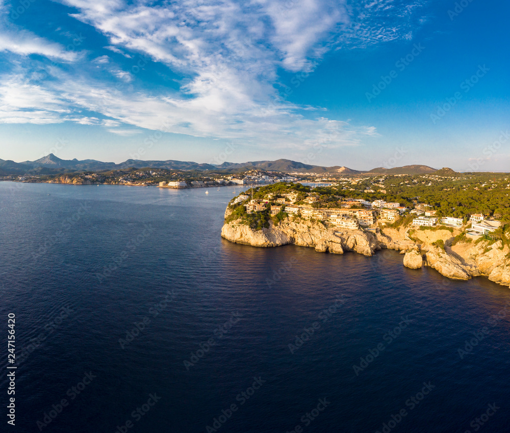 Aerial view on the islas Malgrats and Santa Ponca, Mallorca, Balearic Islands, Spain