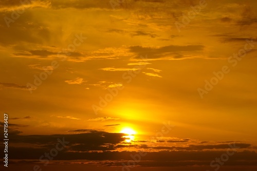 Panorama sunset or sunrise sky nature background