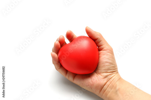 red heart in hands