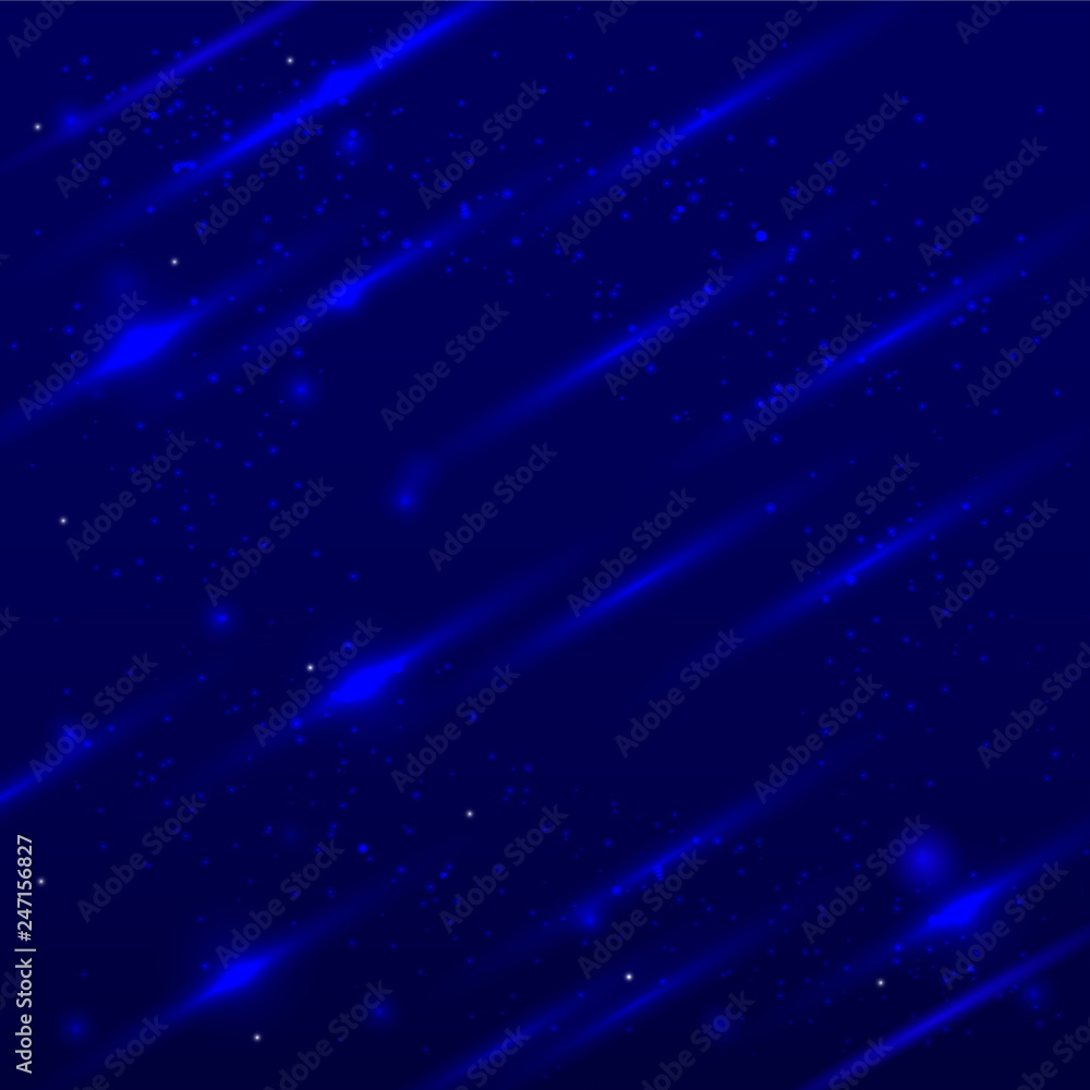 Blue cosmic star dust abctract vector background.