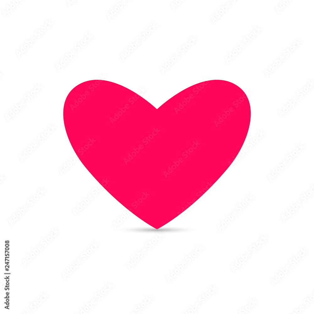 Pink heart icon vector illustration.