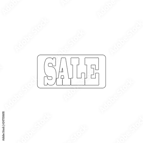 Sale price tag. flat vector icon