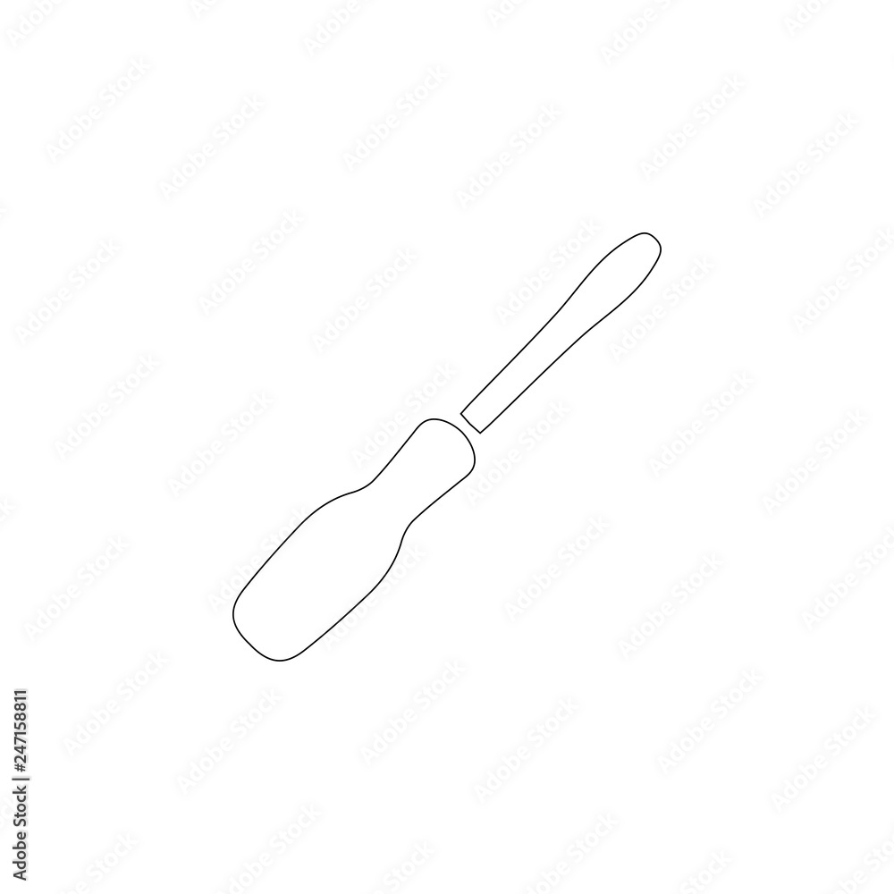 Fototapeta premium Screwdriver. flat vector icon