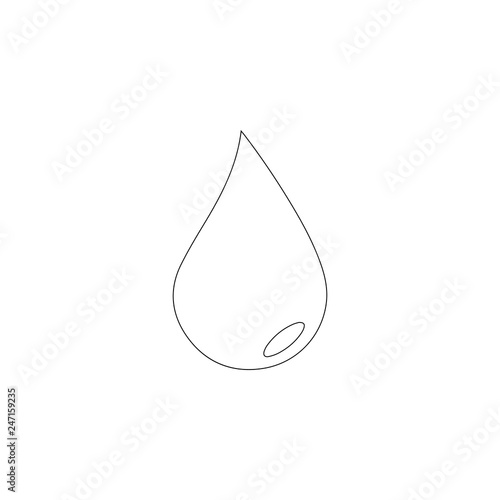 Water drop. flat vector icon