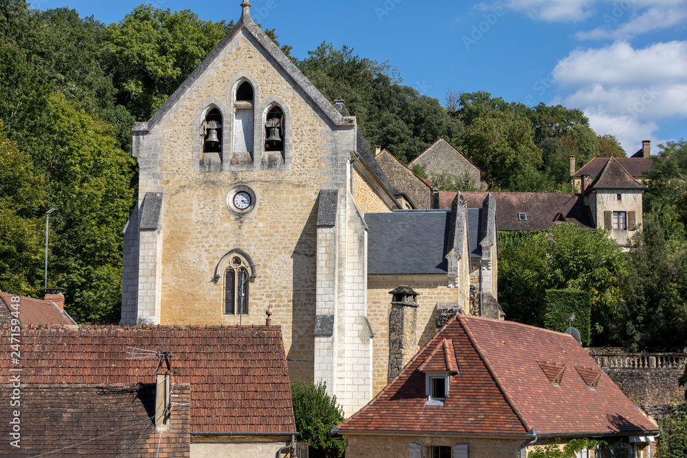 Fototapeta premium Church of Saint Catherine in Carlux. Dordogne valley, Aquitaine, France