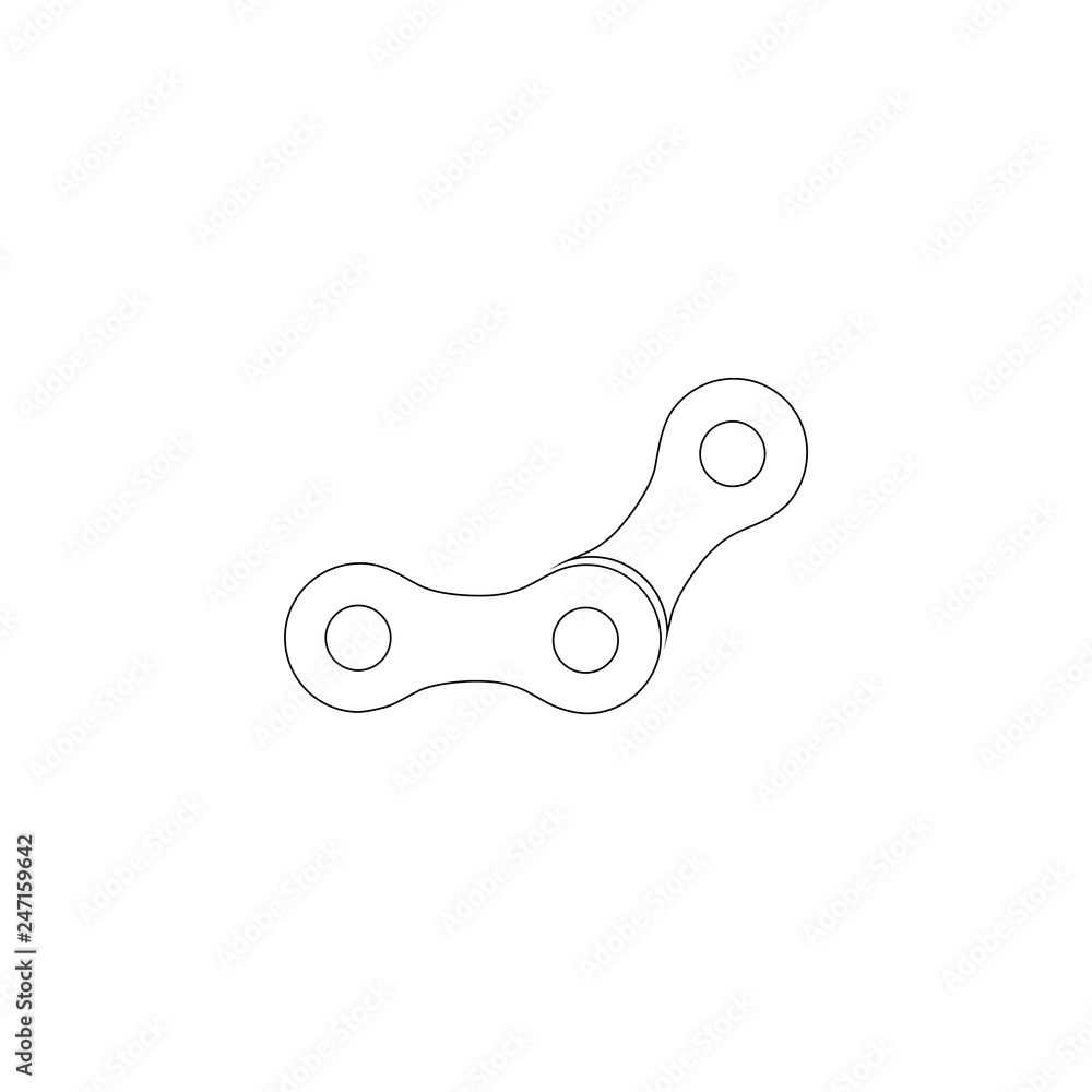 Bicycle chain links. flat vector icon Bicycle chain links. flat vector icon