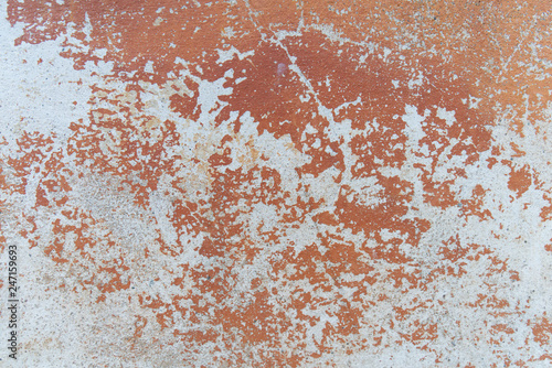 Abstract un-pattern old cement orange painted wall texture detailed and background. Wallpaper and background concept.