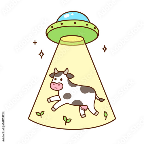 UFO abducts cow