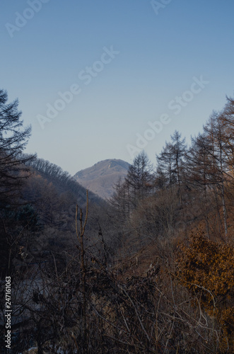 Winter mountain at late afternoon