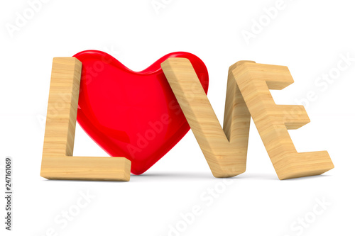 Love on white background. I...