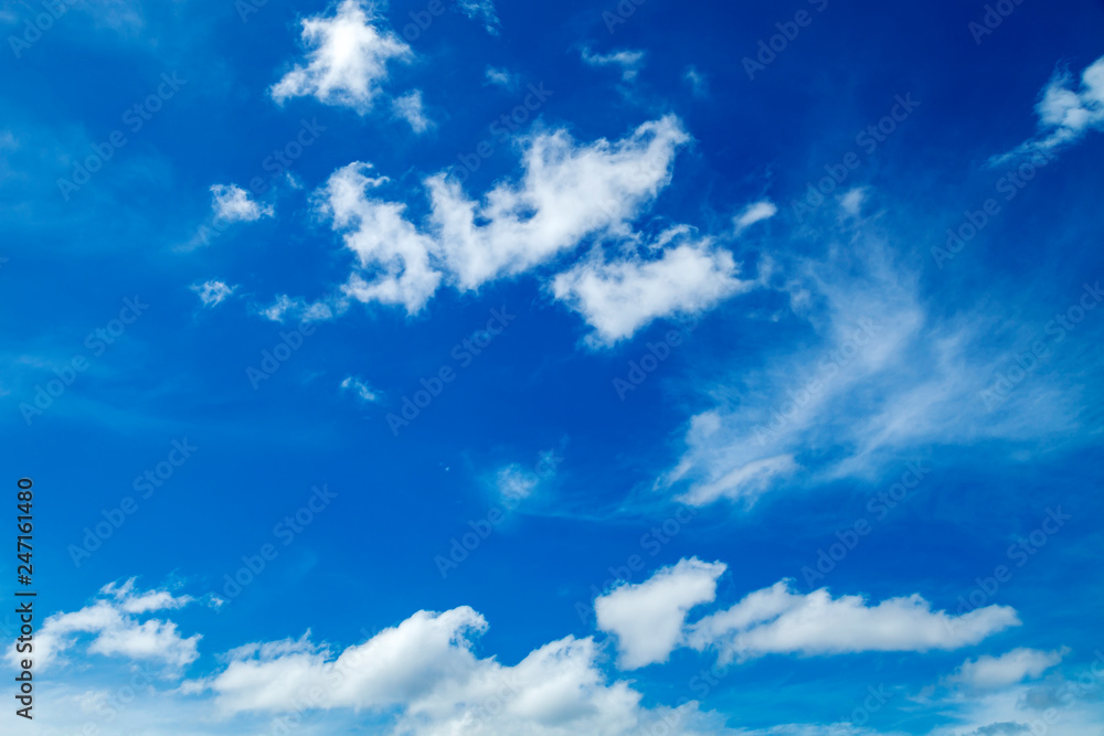 Blue sky and white clouds environment nature background