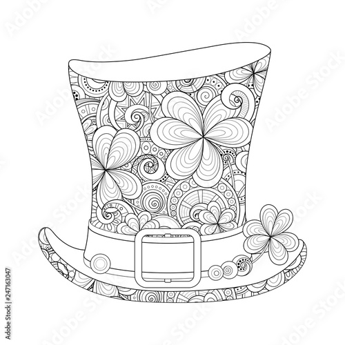 Leprechaun Vintage Top Hat Illustration