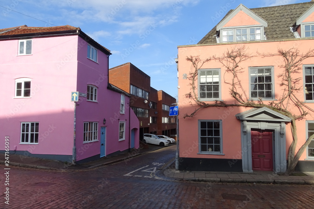 Norwich colourful houses