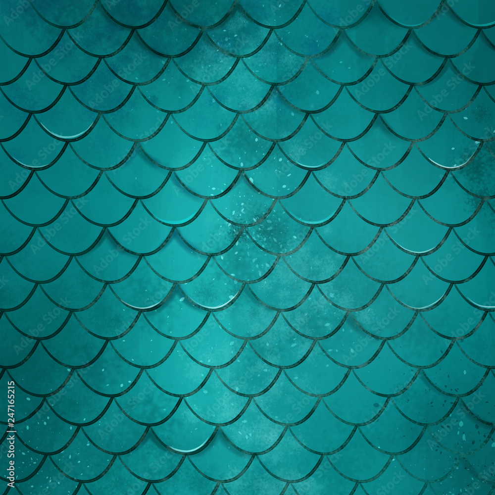 Turquoise Mermaid Scale Texture Turquoise Mermaid Scale Texture