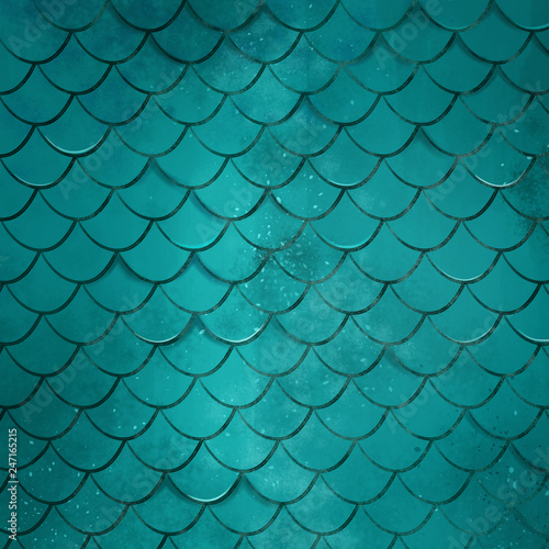 Turquoise Mermaid Scale Texture