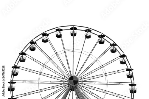 Ferris wheel with white background