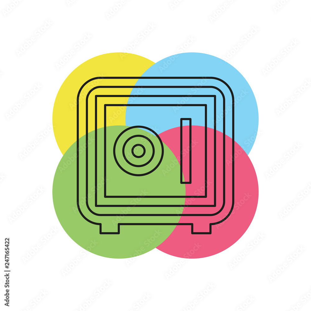safe box icon - vector security illustration safe box icon - vector security illustration