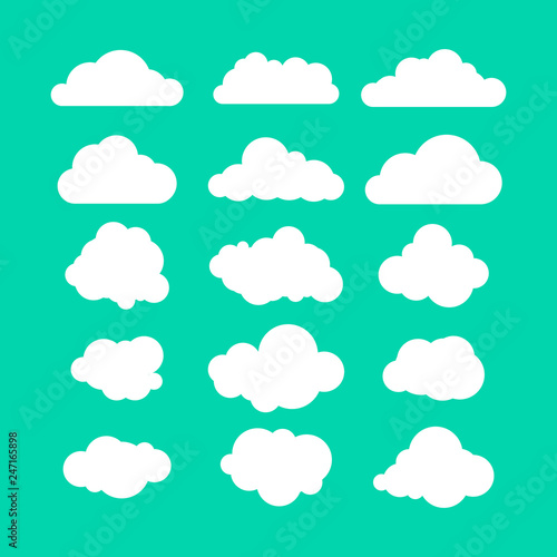 Set of clouds. Flat style.