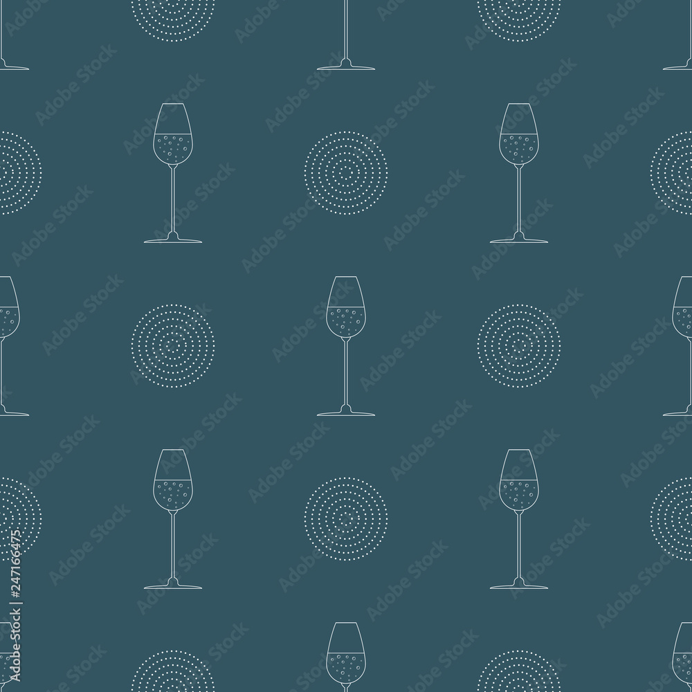 alcoholic drink print for bars and restaurants. seamless pattern with glass of champagne alcoholic drink print for bars and restaurants. seamless pattern with glass of champagne