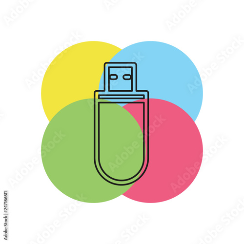 pendrive sign illustration, usb icon