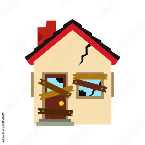 wrecked house emoji