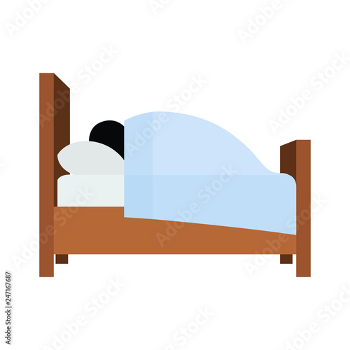 Person sleeping in a bed emoji vector