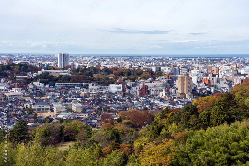 Fototapeta premium 金沢 卯辰山 見晴らし台からの眺望