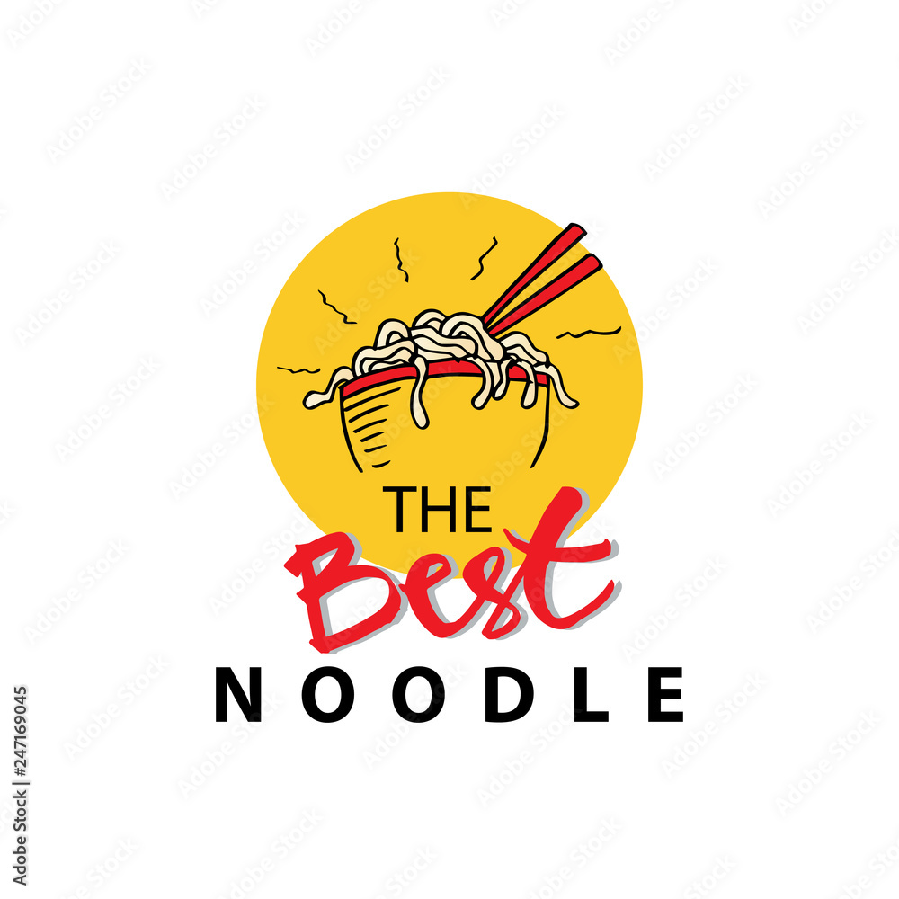 Fototapeta premium The best noodle hand lettering.