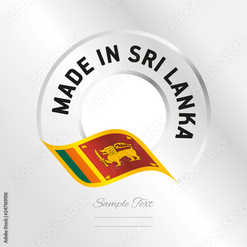Made in Sri Lanka transparent logo icon silver background stamp