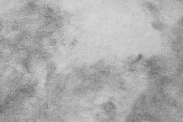 Gray abstract watercolor painting textured on white paper background