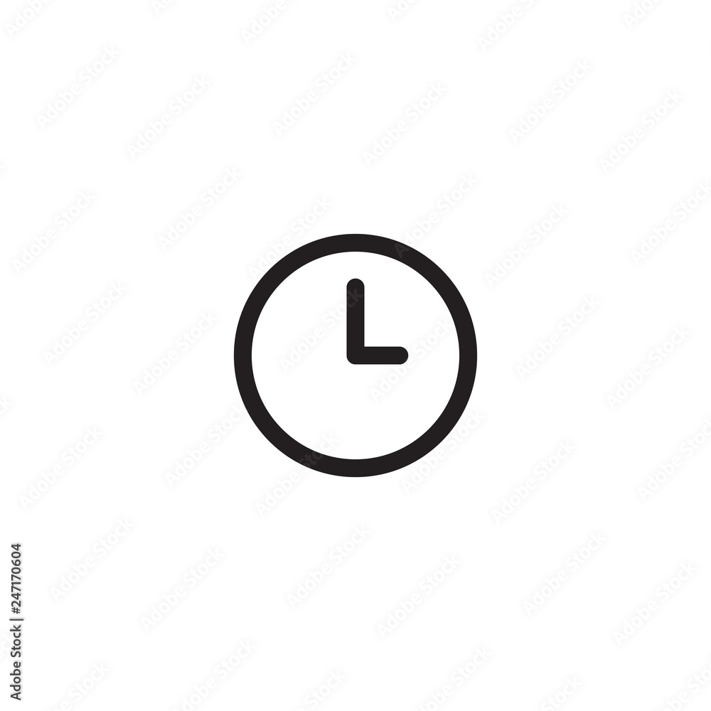 Clock icon in trendy flat style isolated on background. Clock icon page symbol for your web site design Clock icon logo, app, UI. Clock icon Vector illustration, EPS10. - Vector Clock icon in trendy flat style isolated on background. Clock icon page symbol for your web site design Clock icon logo, app, UI. Clock icon Vector illustration, EPS10. - Vector