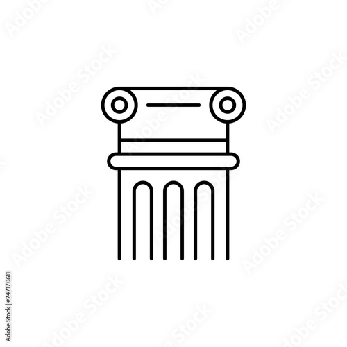 column, decoration, adornment icon. Element of education illustration. Signs and symbols can be used for web, logo, mobile app, UI, UX