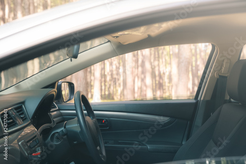 car interior look through window
