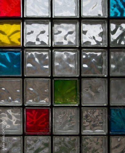Wand aus Glasbausteinen