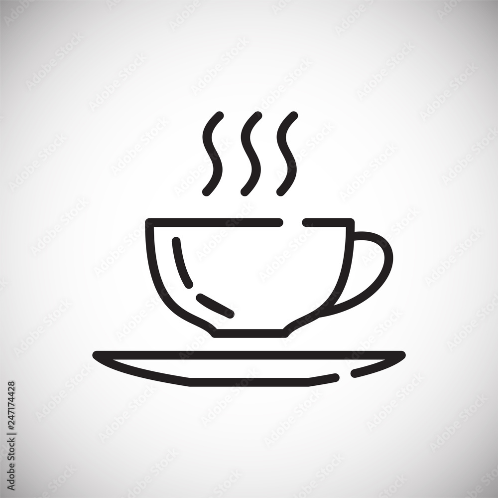 Coffee outline icon on white background for graphic and web design, Modern simple vector sign. Internet concept. Trendy symbol for website design web button or mobile app Coffee outline icon on white background for graphic and web design, Modern simple vector sign. Internet concept. Trendy symbol for website design web button or mobile app