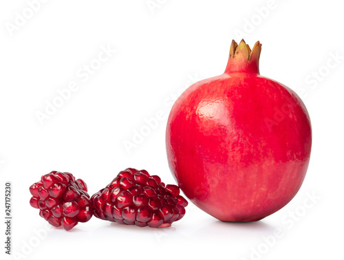 Pomegranate fresh isolated on white background.