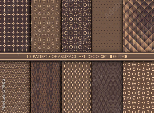 Abstract old art deco pattern geometric design background.