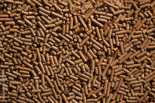 Animal food pellets. Background texture