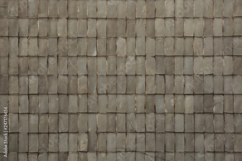Ceramic facade tiles.