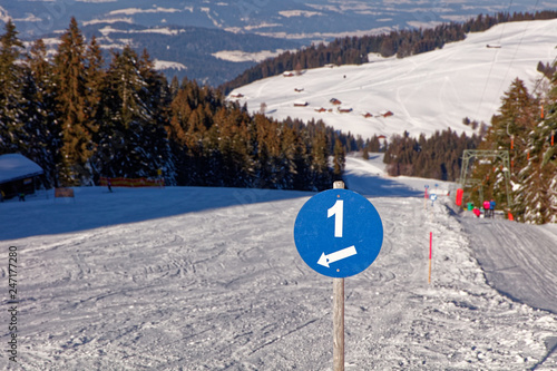 A slope number sign day at Boedele Ski Resort photo