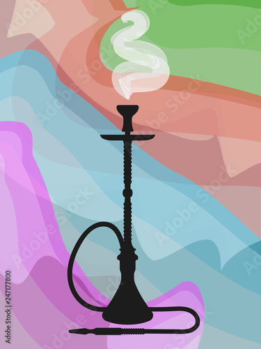 Vector illustration of the Turkish hookah