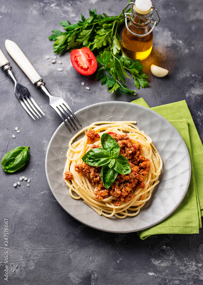 Pasta Bolognese. Spaghetti with meat sauce Pasta Bolognese. Spaghetti with meat sauce