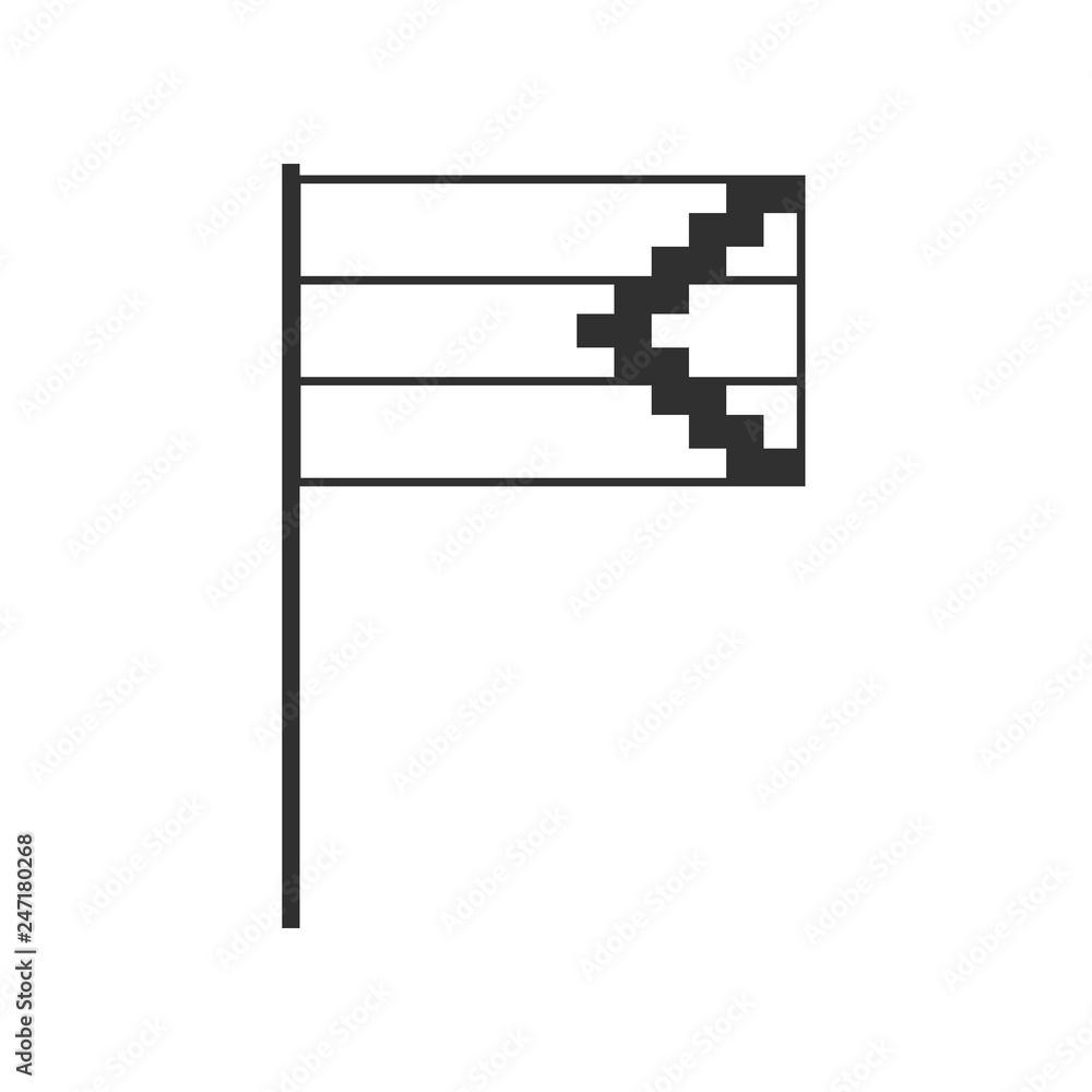 Republic of Artsakh flag icon in black outline flat design. Independence day or National day holiday concept. Republic of Artsakh flag icon in black outline flat design. Independence day or National day holiday concept.